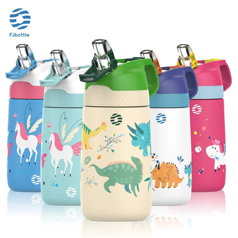 FJbottle Kids Dinosaur Water Bottle - Insulated & BPA-Free