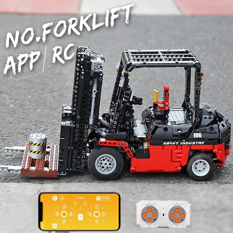 Mould King Motor Power Forklift Mk II Building Blocks - Engaging Toy Set
