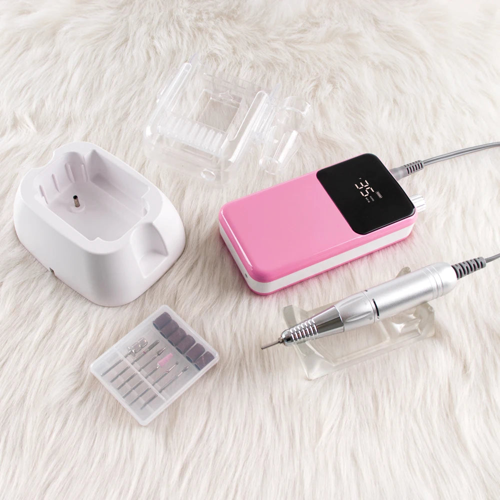 SIMINAIL Rechargeable Nail Drill - 35,000 RPM Electric File Machine