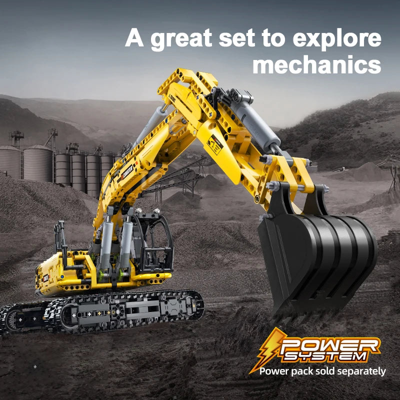 Cada 1702-Piece Remote Control Excavator Building Blocks for Kids