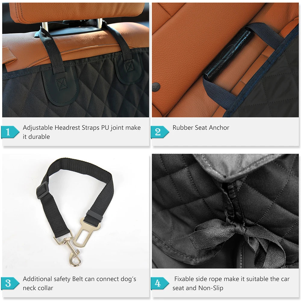 Waterproof Dog Car Seat Cover - Durable, Universal & Easy to Install