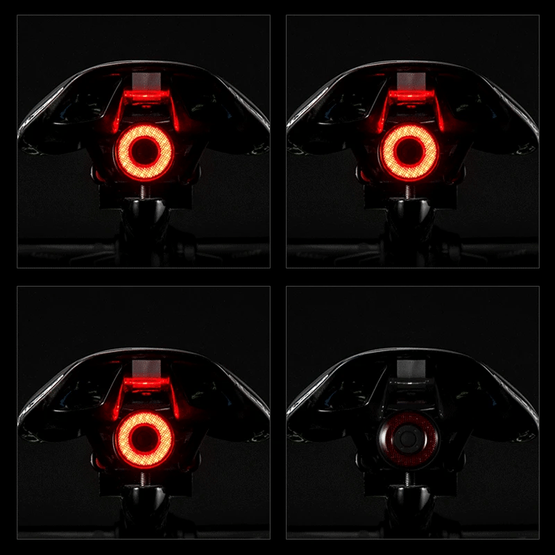 ROCKBROS Smart Auto Brake Sensing Tail Light - IPX6 Waterproof Safety