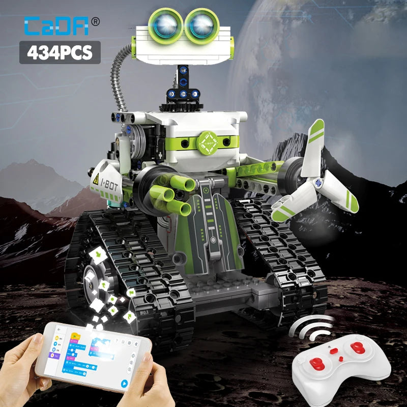 CaDA 434Pcs STEM RC Robot Car Building Blocks - APP Programmable Fun
