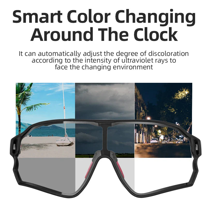 ROCKBROS Photochromic Cycling Glasses - UV400 Protection & Comfort