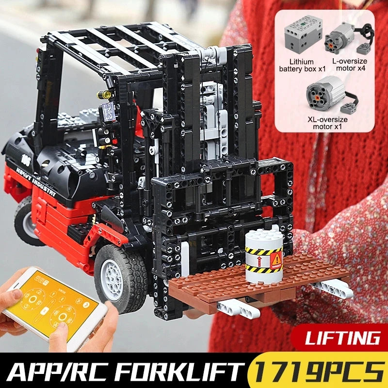 Mould King Motor Power Forklift Mk II Building Blocks - Engaging Toy Set