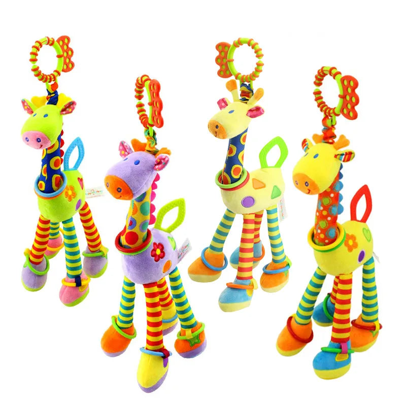 Cute Plush Giraffe Infant Rattle with Teether - Perfect Baby Gift