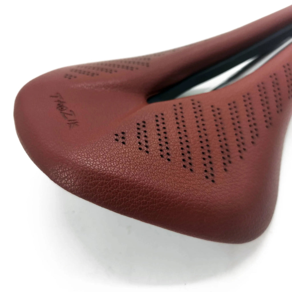 Comfortable Ultralight Bicycle Saddle - Breathable PU Retro Design