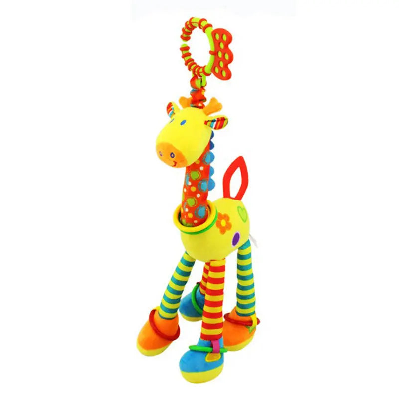Cute Plush Giraffe Infant Rattle with Teether - Perfect Baby Gift