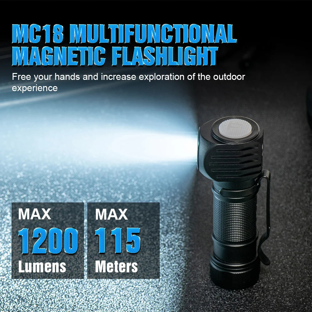 Trustfire MC18 1200 Lumens Magnetic USB Rechargeable Headlamp