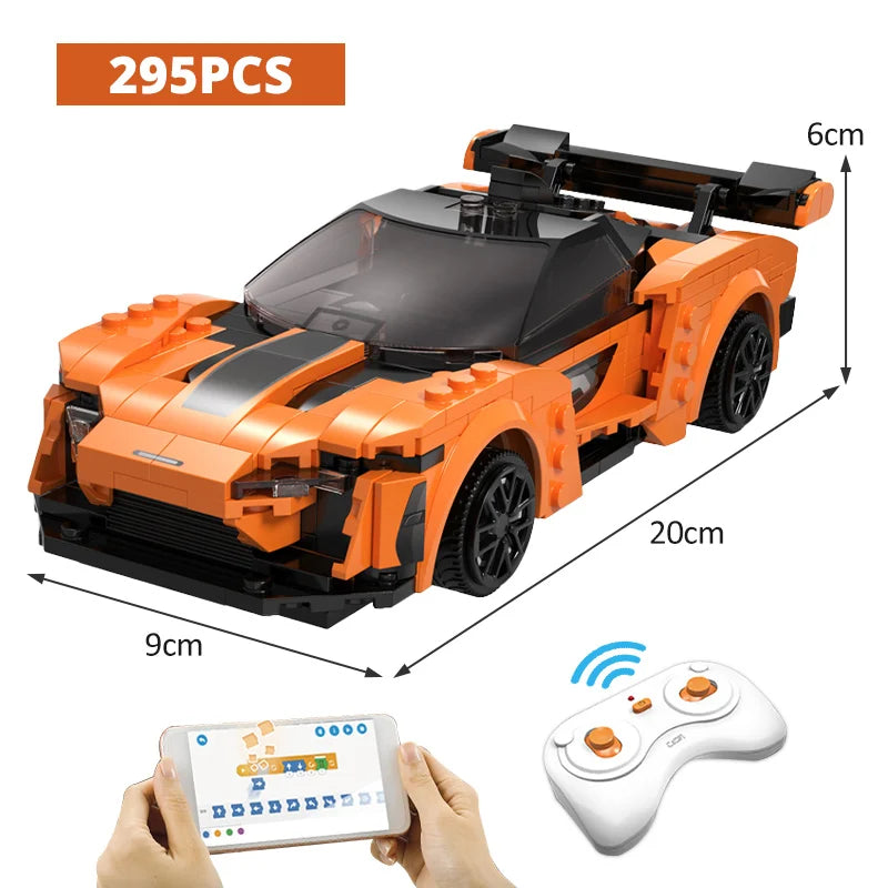CaDA APP Programming Remote Control Sports Car Building Blocks