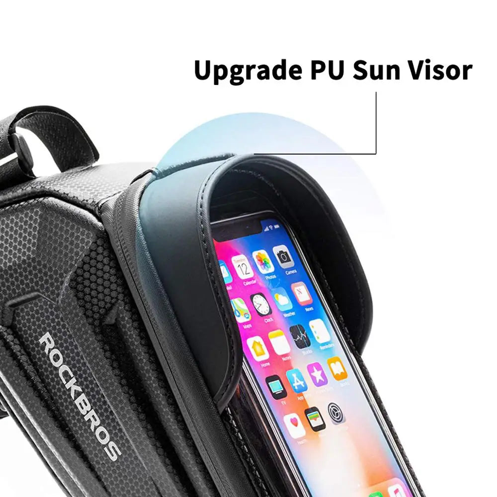 ROCKBROS Waterproof Bicycle Bag for 6.5" Phones - Touch Screen & Reflective