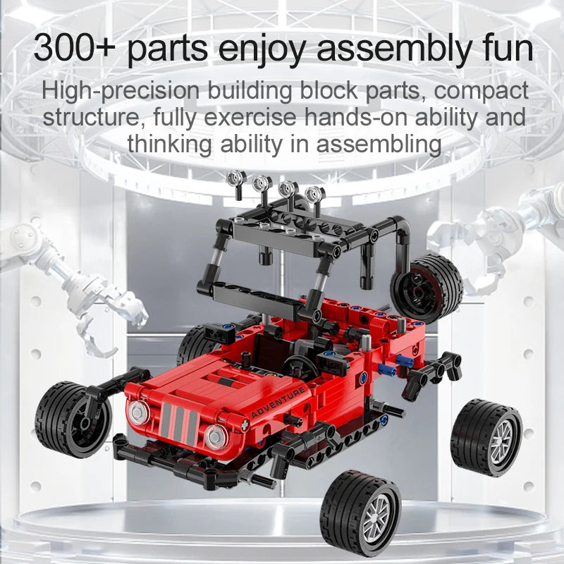 CaDA 317Pcs SUV Off-Road Racing Car Building Blocks for Kids