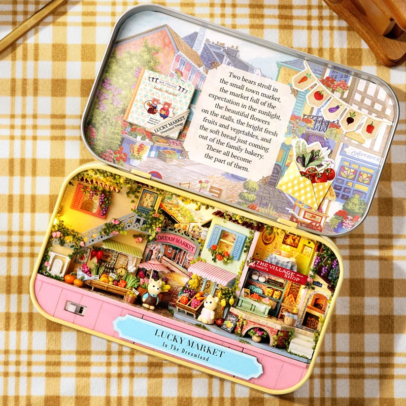 CUTEBEE DIY Dollhouse Kit - Creative Miniature Fun for Kids