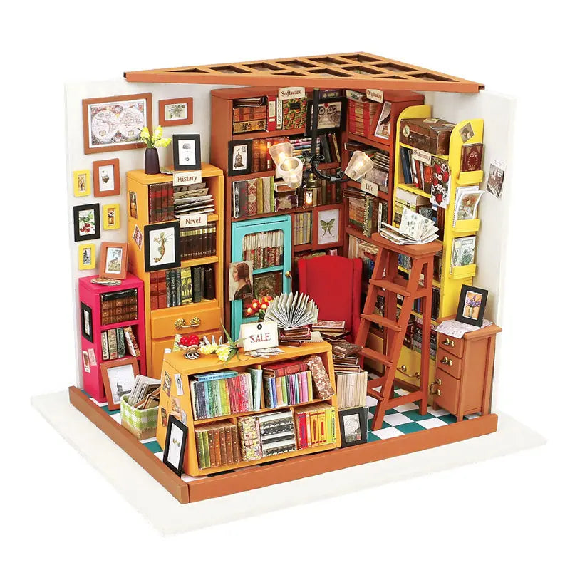 Robotime Green DIY Dollhouse Kit - Engaging Miniature Art Project