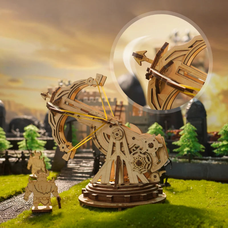 Robotime 3D Wooden Medieval Siege Model Kit - Perfect for Ages 14+