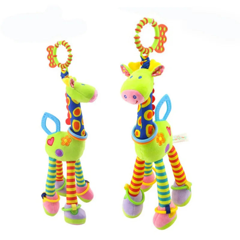 Cute Plush Giraffe Infant Rattle with Teether - Perfect Baby Gift