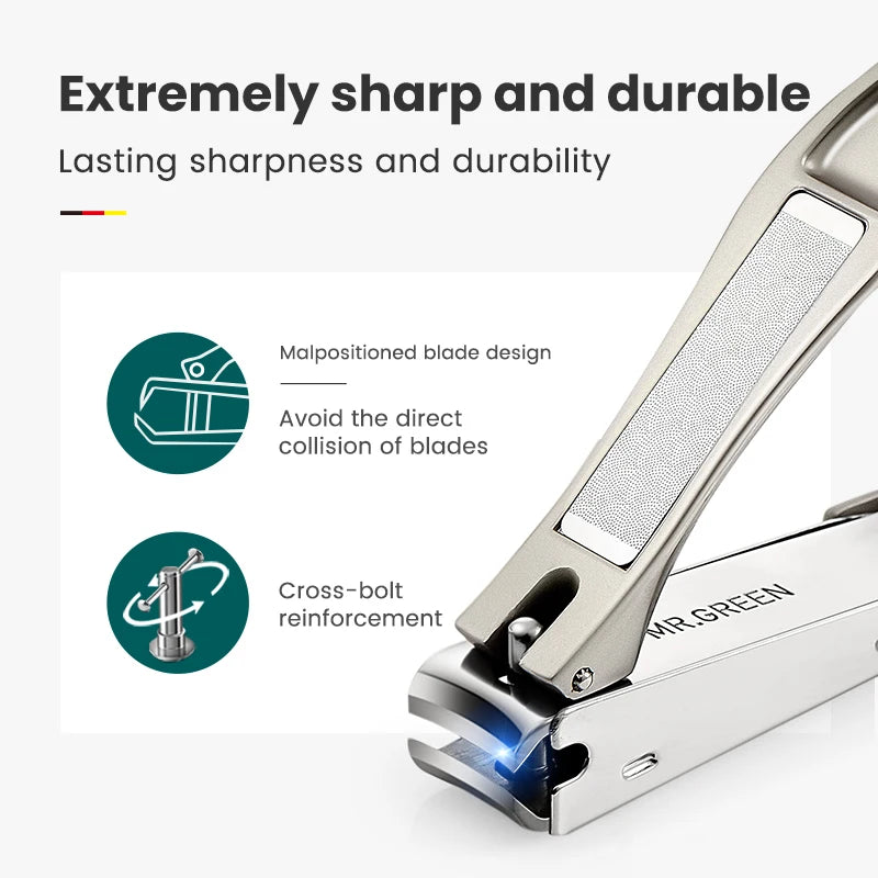 MR.GREEN Ergonomic Anti-Splash Nail Clippers – Ultimate Manicure Tool