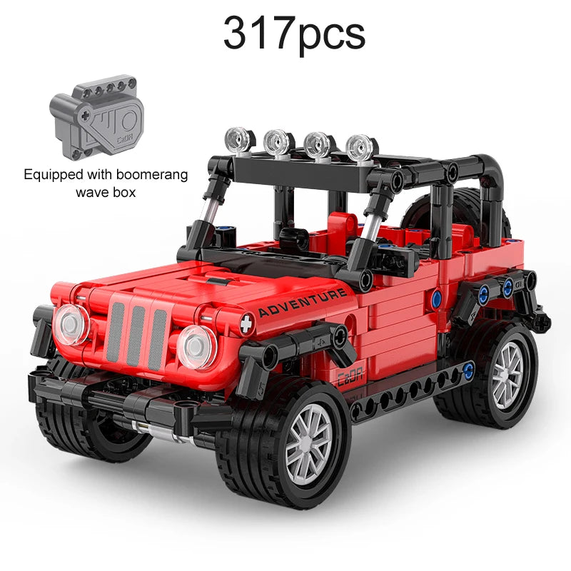 CaDA 317Pcs SUV Off-Road Racing Car Building Blocks for Kids