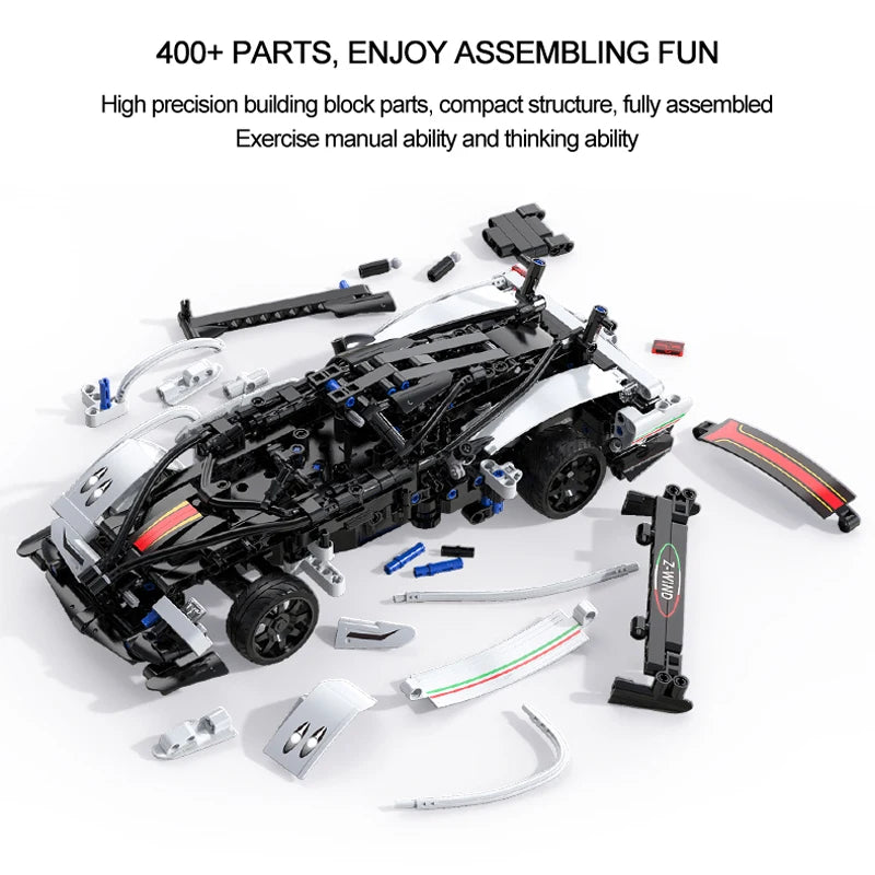 Cada 417-Piece Remote Control Racing Car Building Set for Kids