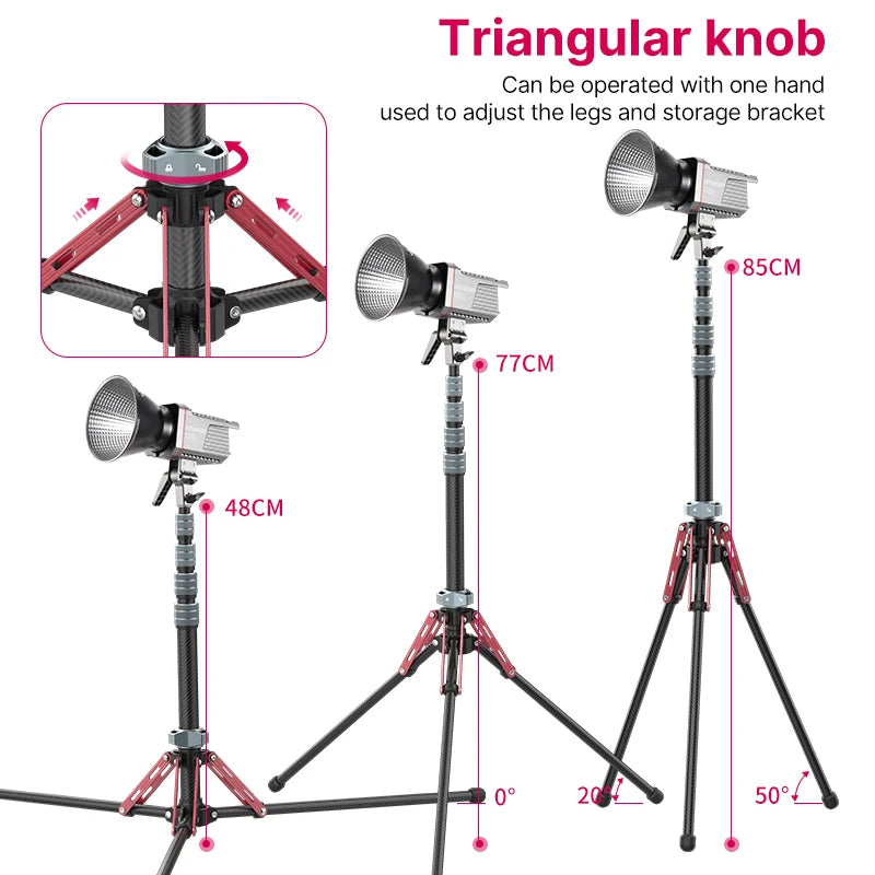 Ulanzi MT-49 Lightweight Carbon Fiber Tripod Monopod for Travel