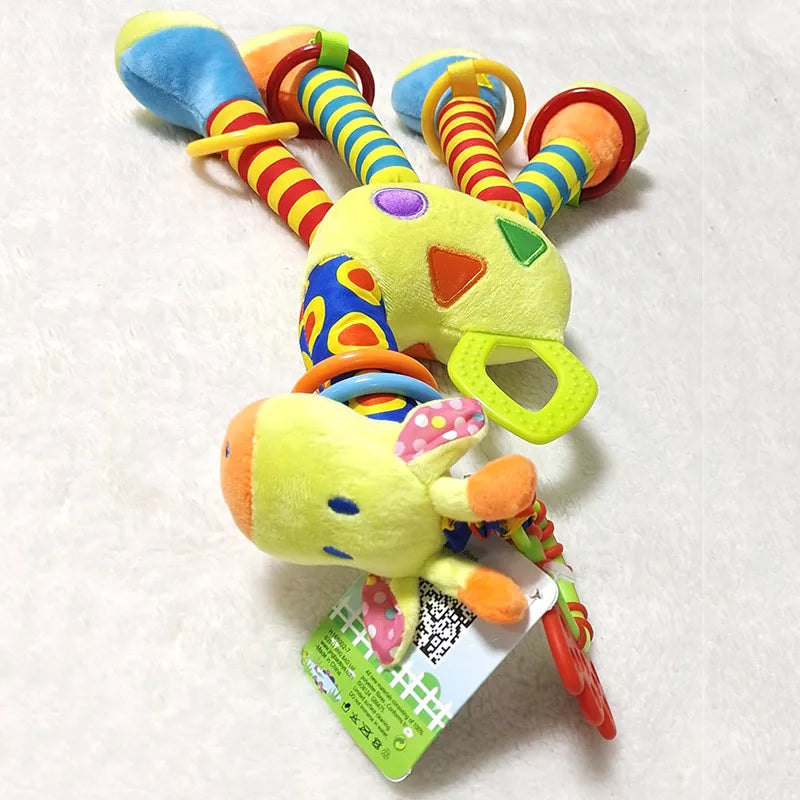 Cute Plush Giraffe Infant Rattle with Teether - Perfect Baby Gift