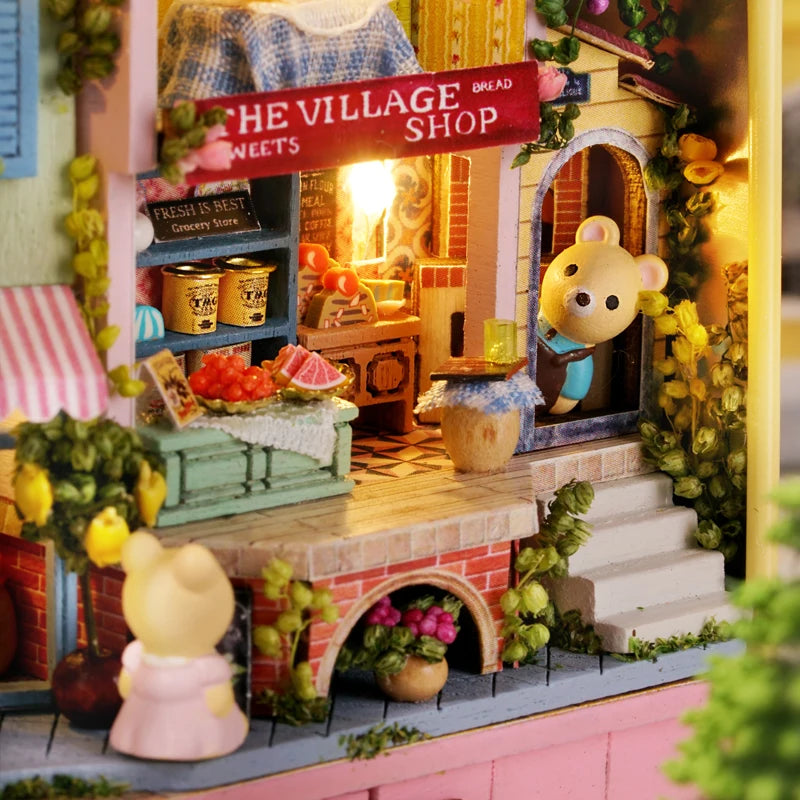 CUTEBEE DIY Dollhouse Kit - Creative Miniature Fun for Kids