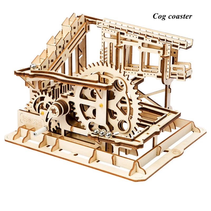 Robotime 3D Wooden Marble Run Puzzle Set - Engaging DIY Gift for Teens & Adults