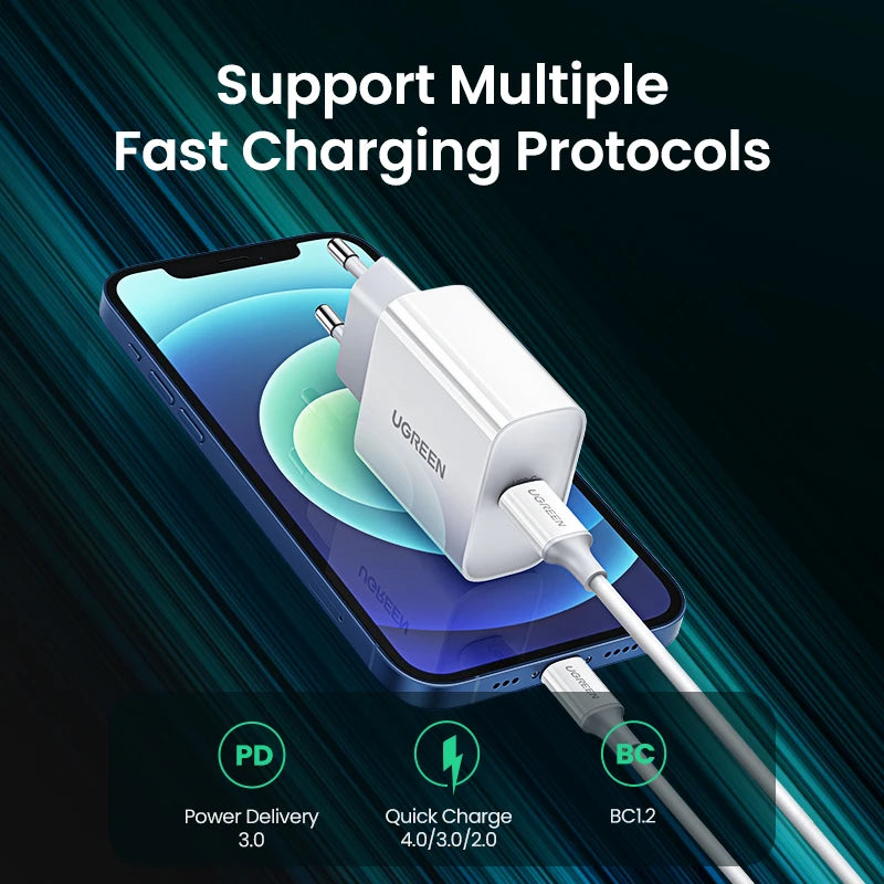 UGREEN 20W USB-C Fast Charger for Quick Device Charging