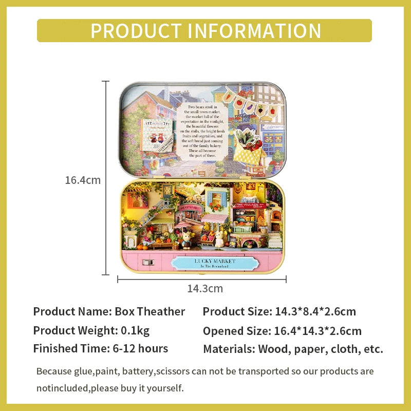 CUTEBEE DIY Dollhouse Kit - Creative Miniature Fun for Kids