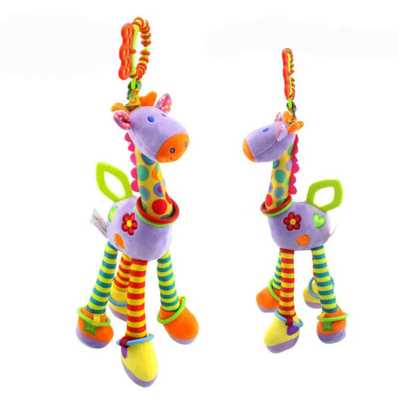Cute Plush Giraffe Infant Rattle with Teether - Perfect Baby Gift
