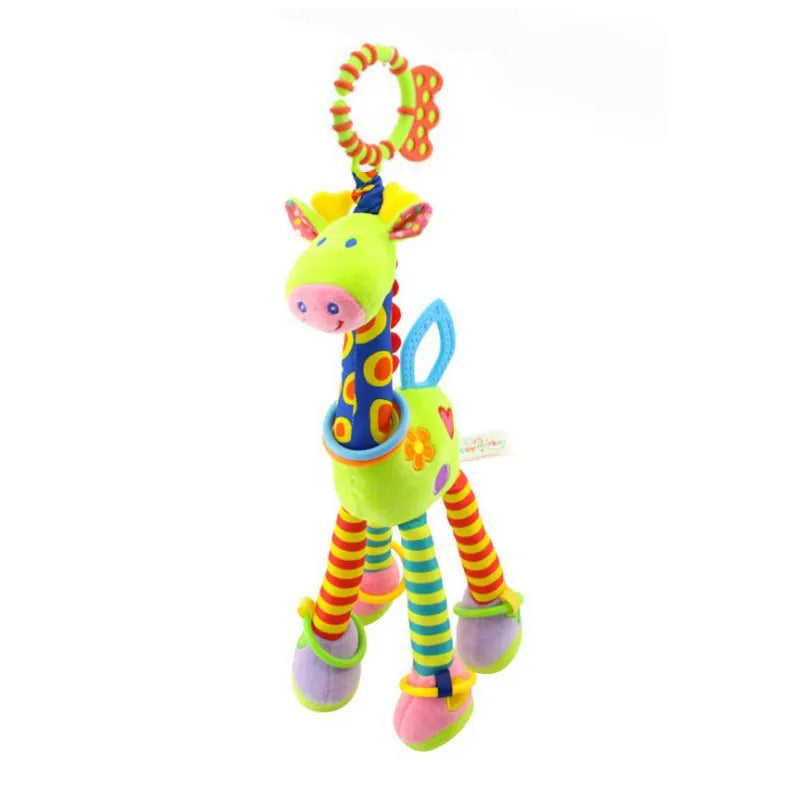 Cute Plush Giraffe Infant Rattle with Teether - Perfect Baby Gift