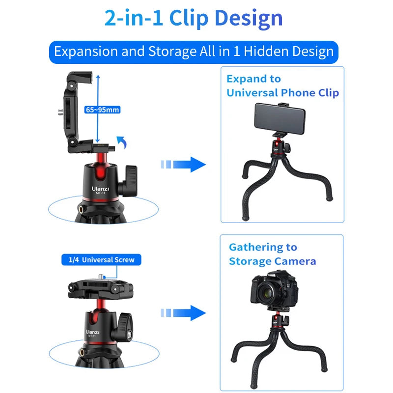 Ulanzi MT-11 Flexible Tripod & Remote Control for Phones & Cameras