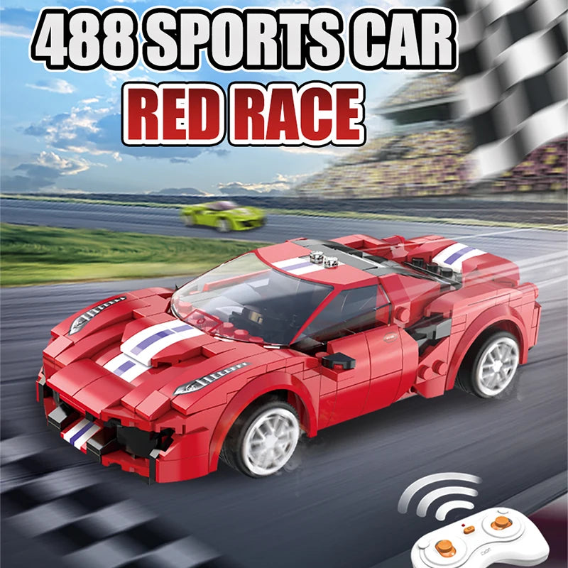 CADA City Remote Control Racing Car - LEGO-Compatible Building Block Toy