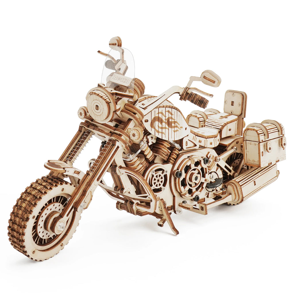 Robotime Wooden Motorcycle Model Kit - 420 PCS DIY Building Toy