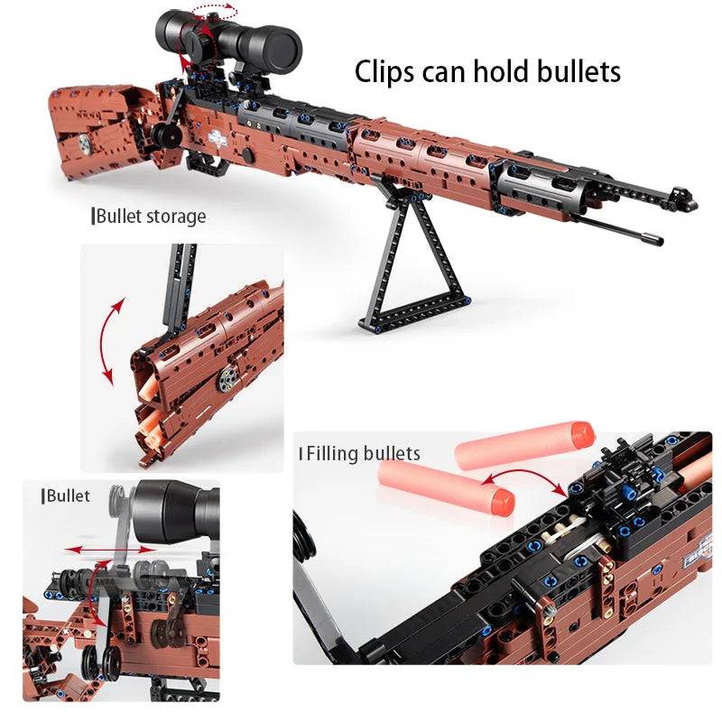 653 Pcs Military Building Blocks - Sniper Telescope Model Set
