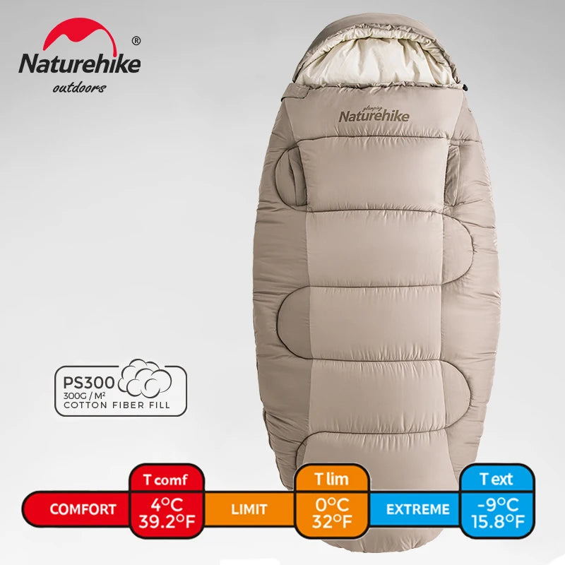 Naturehike PS300 Cotton Winter Sleeping Bag for Camping & Hiking