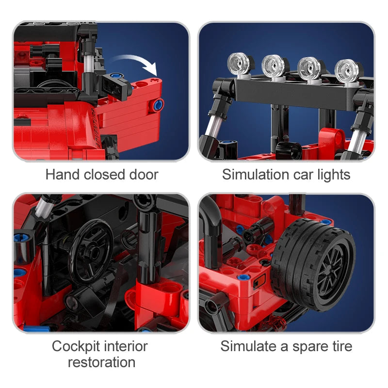 CaDA 317Pcs SUV Off-Road Racing Car Building Blocks for Kids