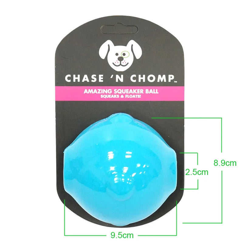 CAITEC Durable Squeaker Dog Ball - Floatable & Treat-Stuffing Fun