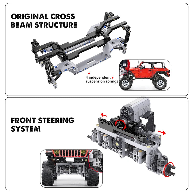 Cada 1941PCS 2.4G Off-Road RC Car Building Blocks for Kids