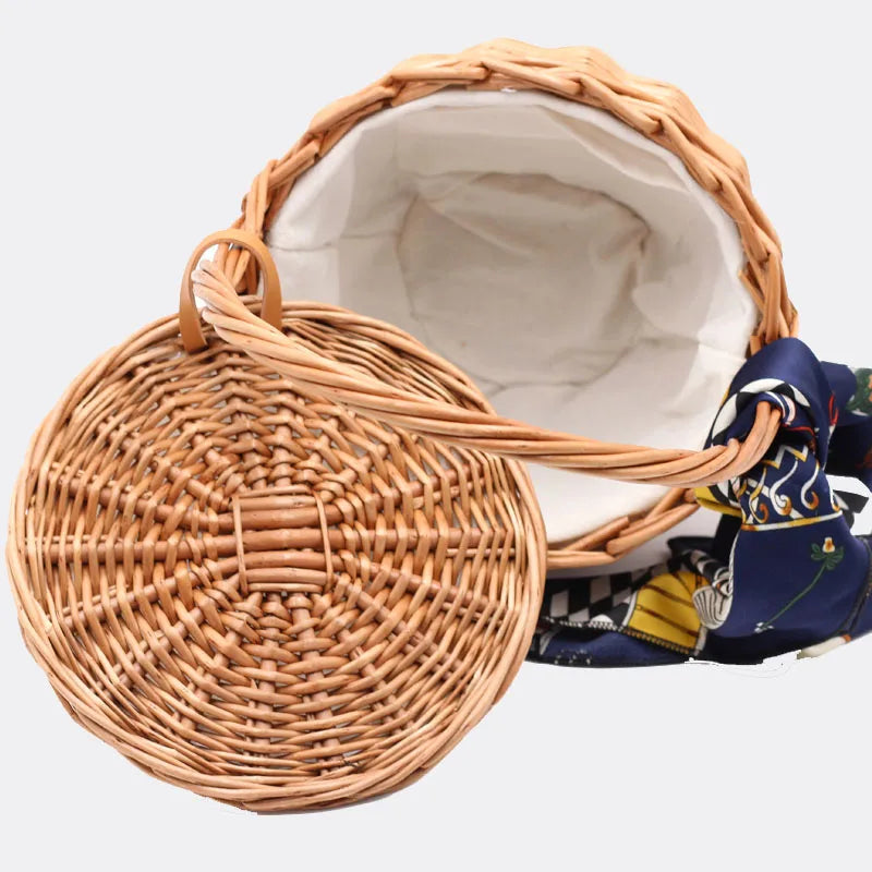 TOPHIGH Woven Bamboo Handbag - Stylish Summer Beach Tote for Women