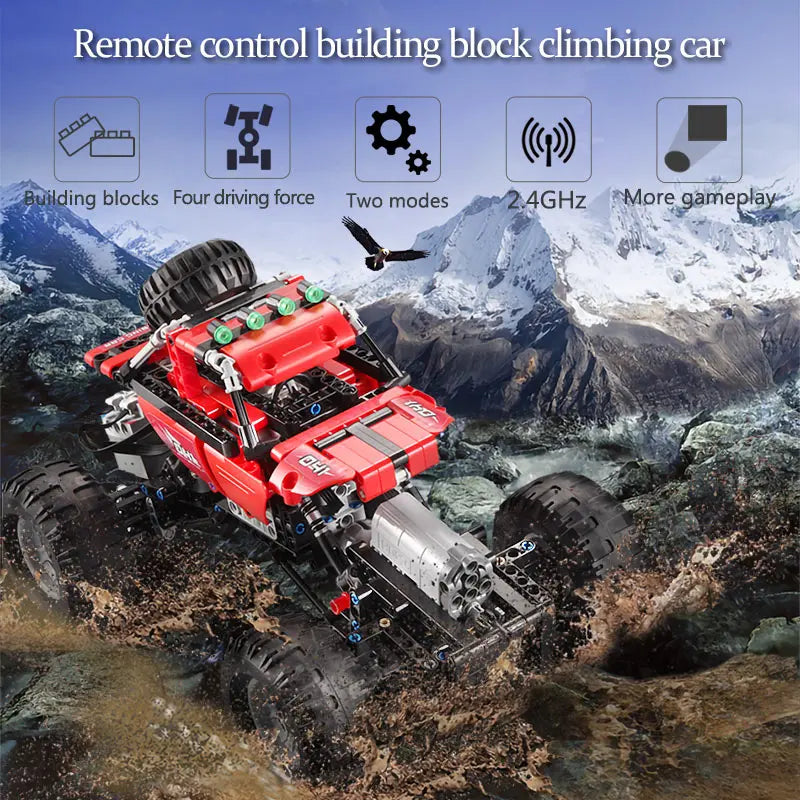 Cada 489PCS All-Terrain RC Climbing Car Building Blocks for Kids