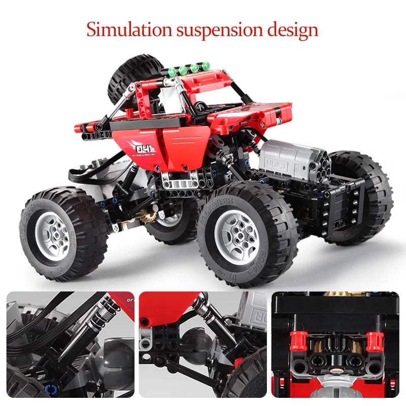 Cada 489PCS All-Terrain RC Climbing Car Building Blocks for Kids