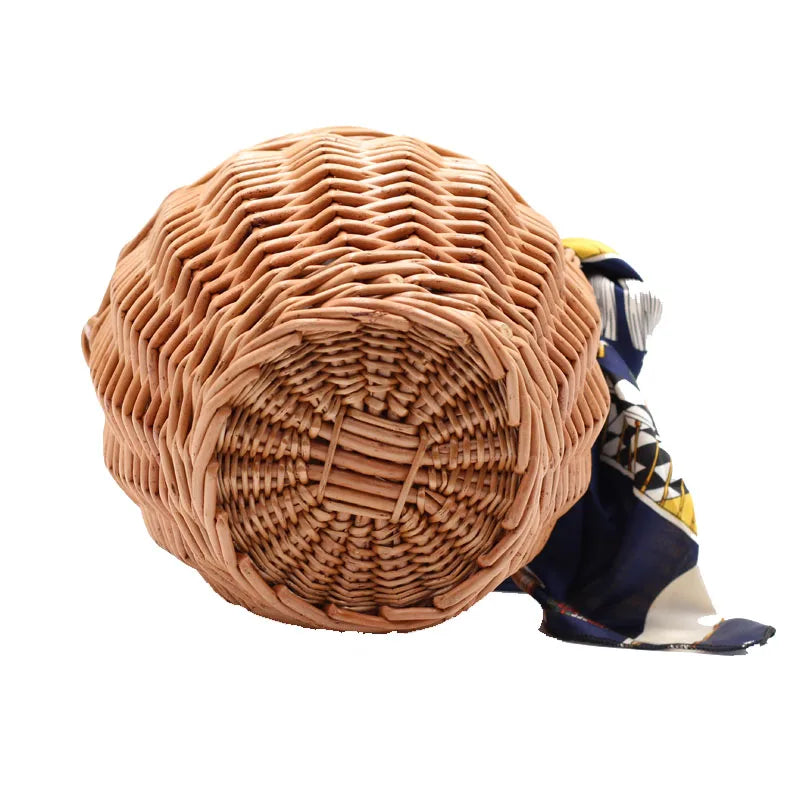TOPHIGH Woven Bamboo Handbag - Stylish Summer Beach Tote for Women