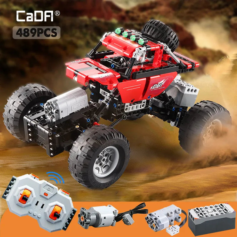Cada 489PCS All-Terrain RC Climbing Car Building Blocks for Kids