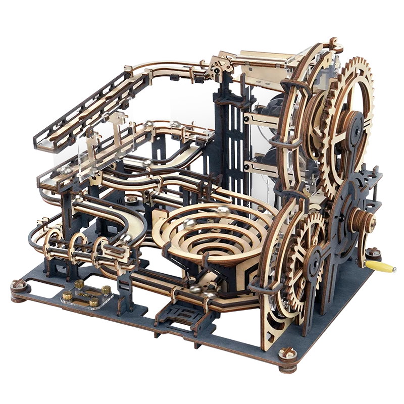 Robotime 3D Wooden Marble Run Puzzle Set - Engaging DIY Gift for Teens & Adults