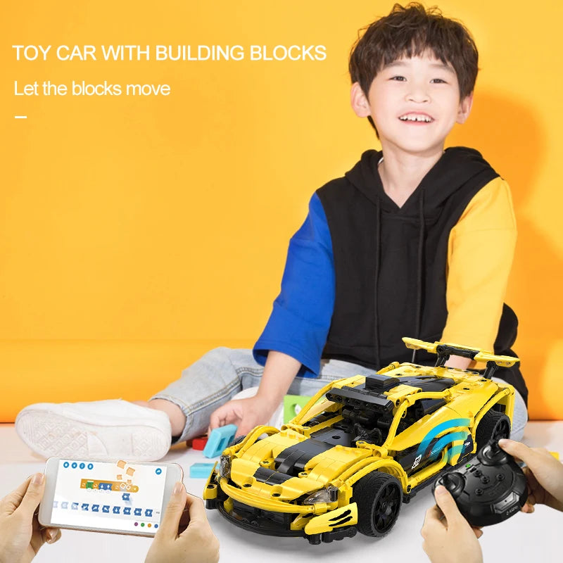 Cada 417-Piece Remote Control Racing Car Building Set for Kids