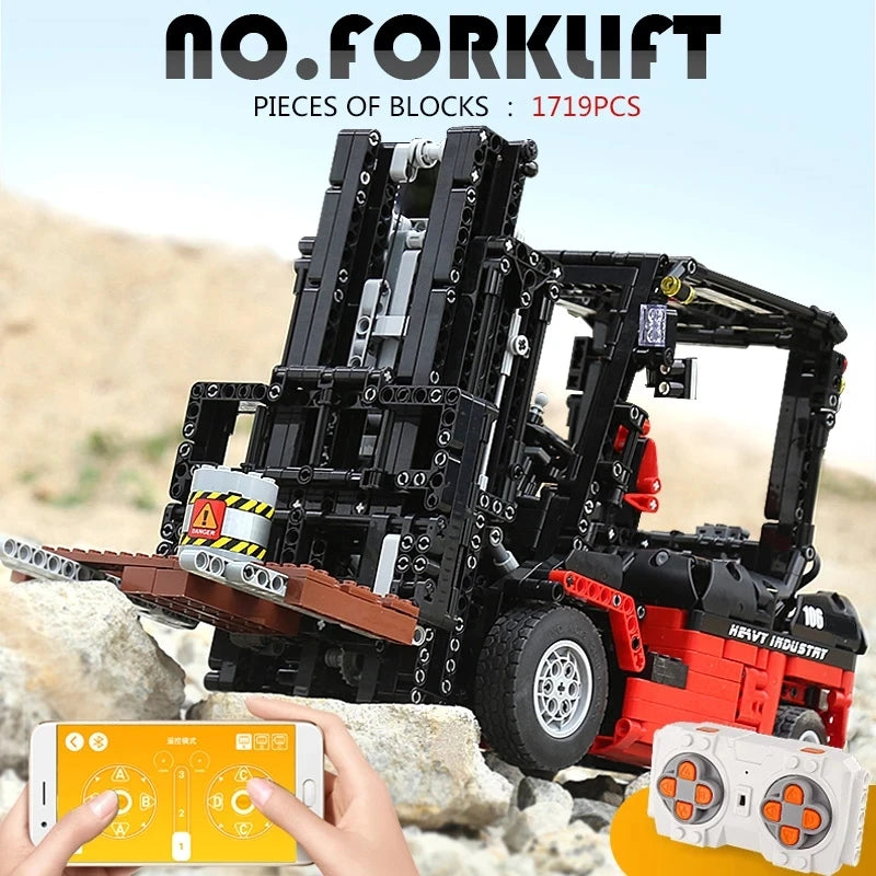 Mould King Motor Power Forklift Mk II Building Blocks - Engaging Toy Set