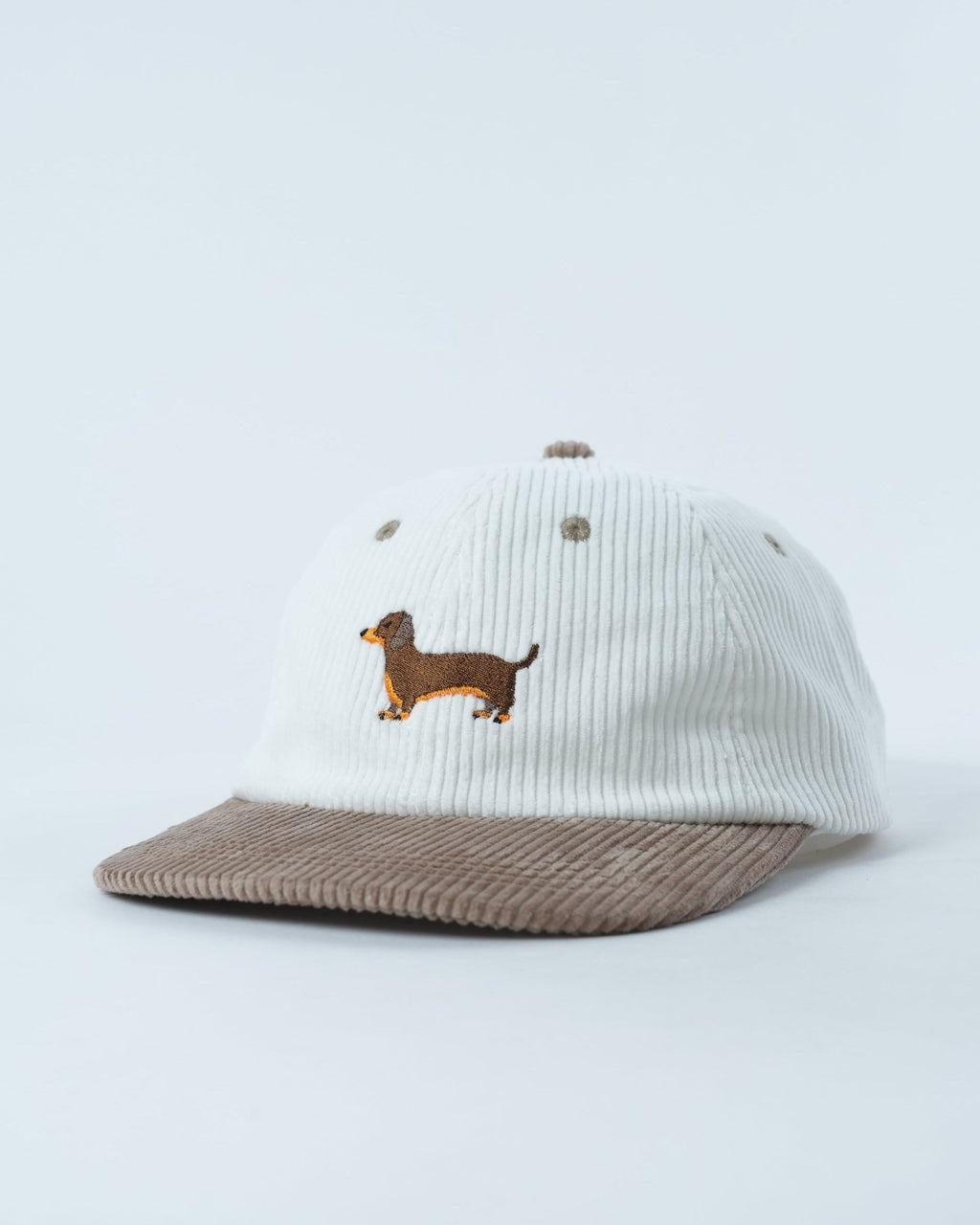 Playful Dachshund Cap | Vintage 70's Style Corduroy Hat