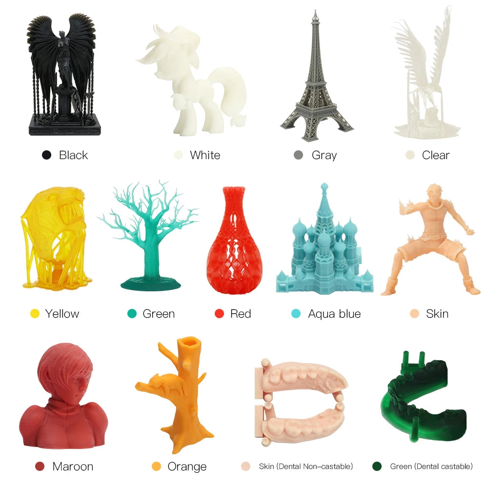 ANYCUBIC 405nm UV Resin for 3D Printing - High Precision & Fast Curing