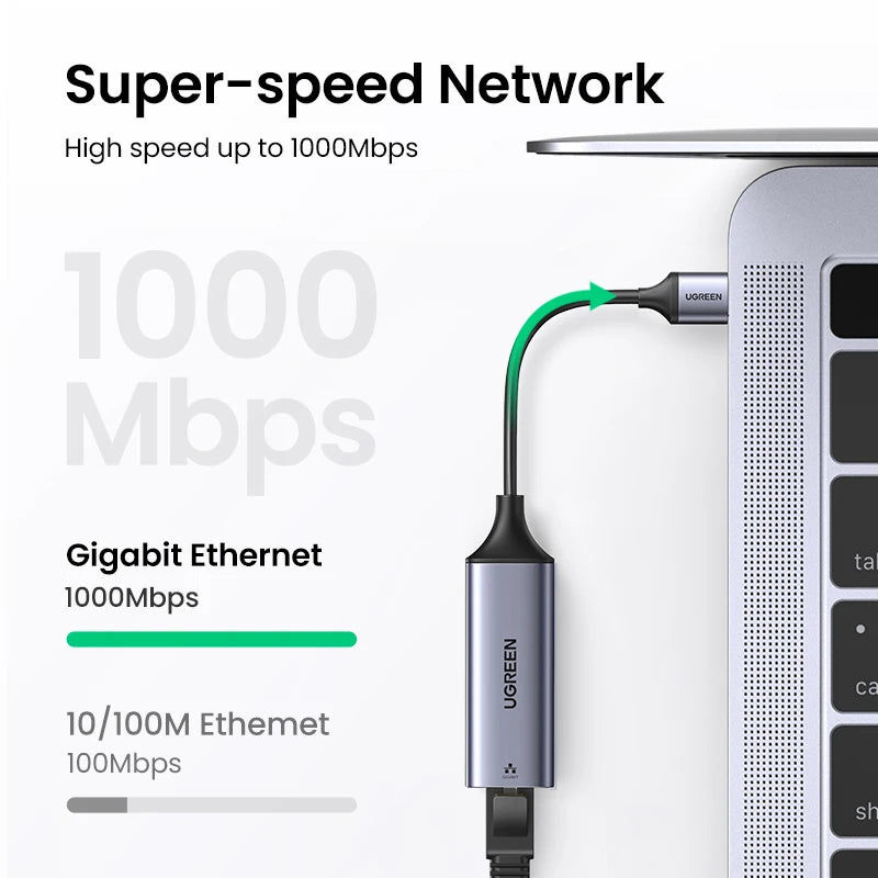 UGREEN USB 3.0 Ethernet Adapter - High-Speed Wired Network Solution